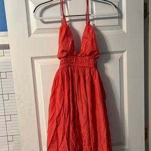 Red Backless Summer Dress Size Small